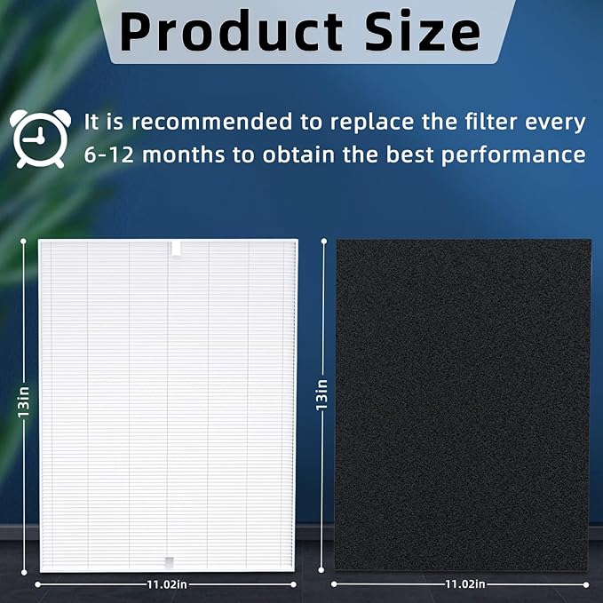 10 Pack C545 H13 HEPA Replacement Filter S Compatible with Winix C545 Air Purifi-er, Replaces Part 1712-0096-00 and 2522-0058-00
