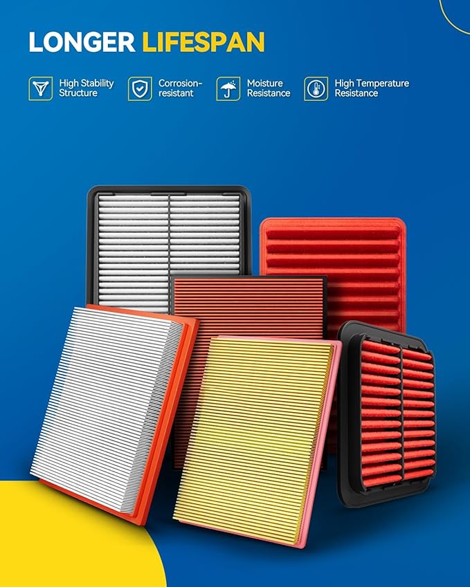 PHILTOP Engine Air Filter CA9360 Replacement for Toyota Camry 2002-2011, Sienna 2004-2010, Highlander 2001-2007/2009-2013, Solara 2004-2008 & Lexus ES300 2002-2003, ES330 2004-2006, RX330, RX350