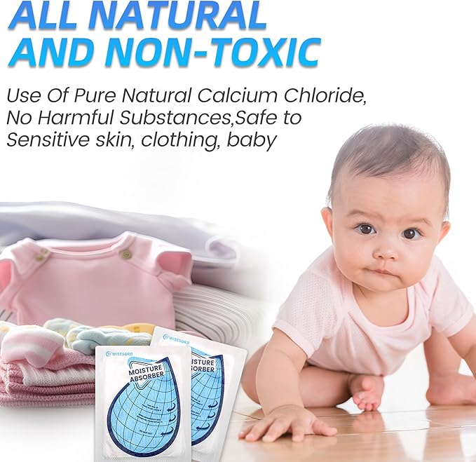 50 Gram 18 Packs Moisture Absorbers for Closet, Dehumidifier for Bedroom Dehumidifier Bags for Bathrooms, Basements, Rvs, Humidity Bags Humidity Packets Moisture Bags for Cars