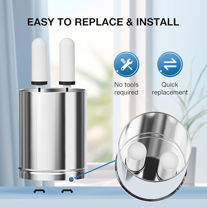 8.46-Inch 3-Stage Filtration Ceramic Purification Elements NSF/ANSI 42&372 Certified,Replacement for Berkey® ProOne® Ceramic Filter BB9-2® or Berkey® Big+ Gravity Water Filter System (2 Pack)
