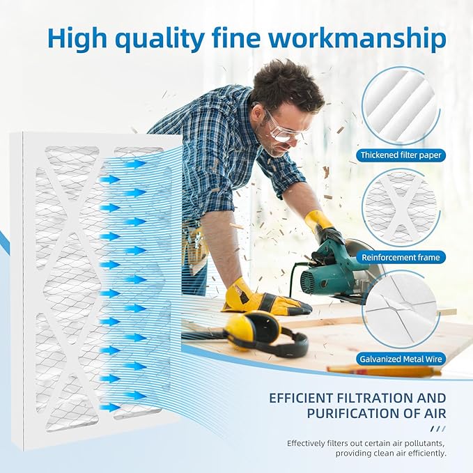 5-Micron Outer Filters Compatible With WEN 3410 & POWERTEC AF4000/AF4001 Shop Fox W1830 Grizzly G0738 Air Filtration System, Replacement for WEN 90243-027-2 Woodworking Air Filters (4 Pack)