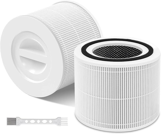 2 Pack Core 300 Replacement Filter for LEVOIT Core 300/Core 300S/Core 300-P Air Purifier,3-in-1 Core 300S Replacement Filter,Compare to Part No. Core 300-RF,White