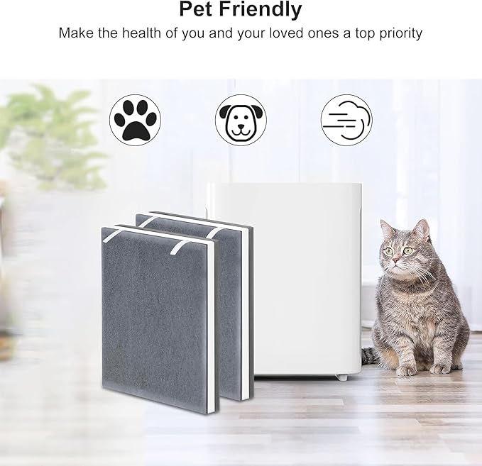 Vital 100 Replacement Filter Compatible with Levoit Vital 100 Air Purifier, 3-in-1 and High-Efficiency Activated Carbon Filters, Part Number Vital 100-RF, 2 Pack