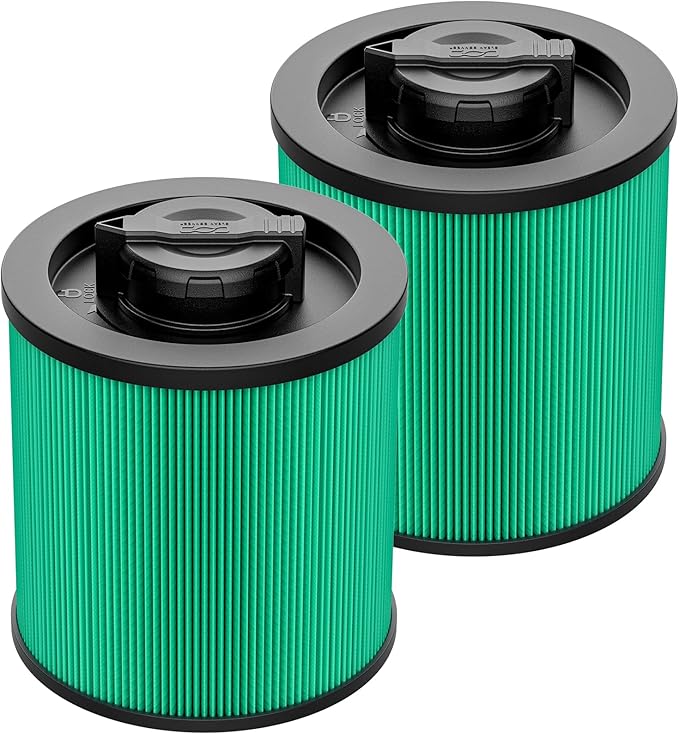 DXVC6914 Cartridge Filter Replacement Compatible with DeWalt DXV06P DXV09P DXV10P DXV10PL DXV10SA DXV12P DXV14P DXV16P Wet/Dry Vac Vacuum Cleaner (NOT fits for DXV06G/ DXV08S) 2 Pack
