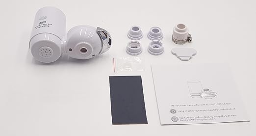 Faucet Mount Water Filtration System, BPA-Free Faucet Water Purifier for Sink, Filter Replaces 400 Gallon Water, Lasts Six Months, Includes 1 System/1 Filter, White