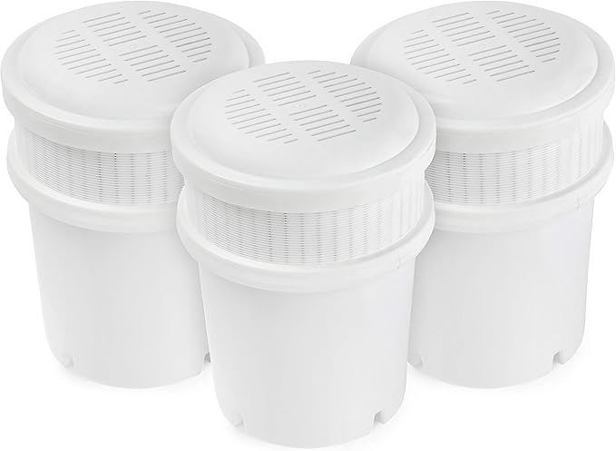 AquaBliss Replacement Water Filter Cartridges – XL 2 Times Longer Lasting, Purifying Water Filters Deliver Clean Tasting Drinking Water Free from Harmful Disinfectants & Sediment. 3-Pack (AB-FWPC)