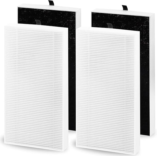 4 Pack Dual Action HEPA-Type Air Purifier Filter Replacement for Febreze and Honeywell U Filter, Repalce FRF102B and HRF201B, FHT170, FHT180, FHT190, HHT270W & HHT290 Series Air Purifier by Funmit