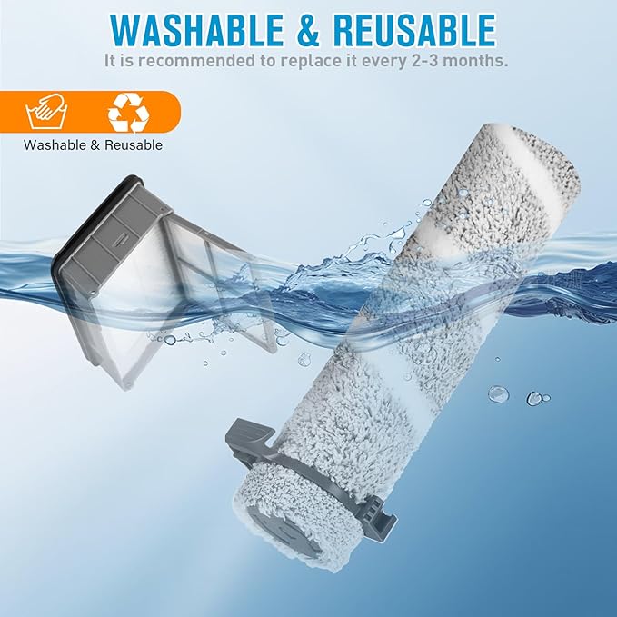 7 Pack Brush and Filter Replacement Kit Compatible with Bissell Cross Wave Omni Force Edge Cordless Wet Dry Vacuum 3930F/3933/V2/3999Z, High-Performance Multi-Surface Hard Floor Cleaner Accessories