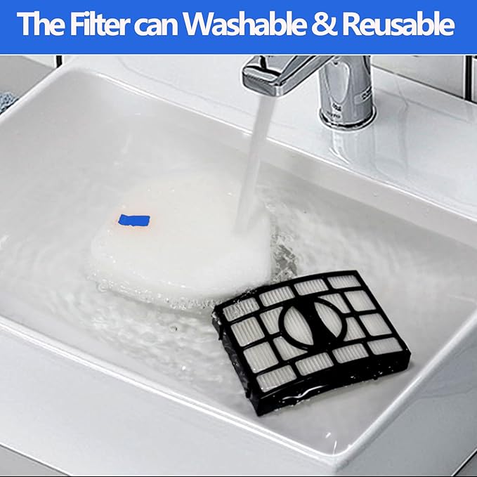 Vacuum Replacement Filter for Shark Navigator Zero-M Lift-Away Upright Vacuum ZU560 ZU561 ZU562 ZU572 UV650 UV725 ZU660 CU530 UV730 Rotator, Part XFFK560 XHEPA560, 2 HEPA, 5 Foam & Felt Filter