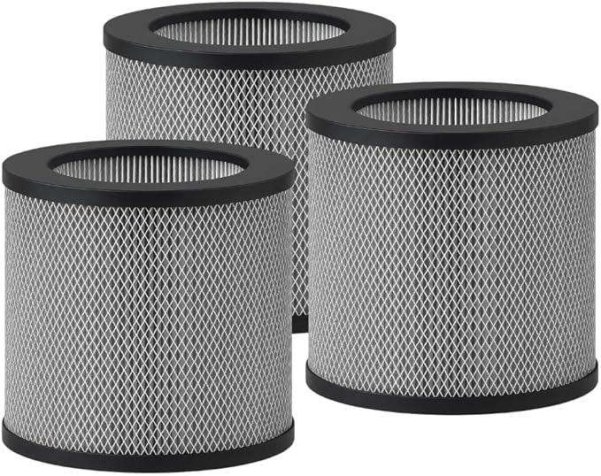 Nispira 3-in-1 True HEPA Activated Carbon Filter Replacement For Bissell MYair Personal Air Purifier 2780A 2780 27809, Compared to Part 2801. Size 7" x 7" x 6.1". 3 Pks (NOT FOR MODEL 3139A)