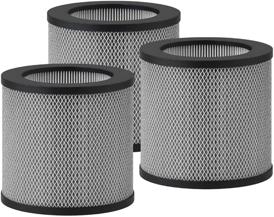 Nispira 3-in-1 True HEPA Activated Carbon Filter Replacement For Bissell MYair Personal Air Purifier 2780A 2780 27809, Compared to Part 2801. Size 7" x 7" x 6.1". 3 Pks (NOT FOR MODEL 3139A)