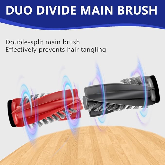 25 PCS Saros 10R Accessories Kit Compatible with Roborock Saros 10R Robot Vacuum,6 Dust Bags,1 Dual Main Brush,4 HEPA Filters,6 Mop Clothes,6 Side Brushes,1Cleaning Brush,1Screwdriver