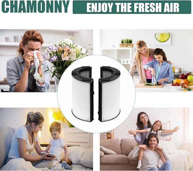 360° Combi Glass True HEPA + Carbon TP07 Filter Replacement, Compatible with Dyson TP07 TP10 TP06 HP06 TP04 HP04 PH02 PH01 PH03 PH04 HP09 TP09 HP07 HP10 Air Purifier, Part No. 970341-01