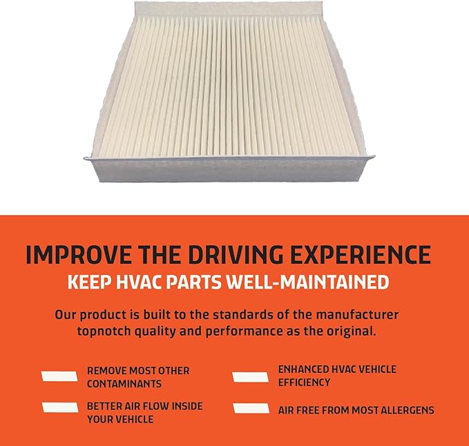 Cabin Air Filter Replacement - Pack of 1 - Made in USA - Compatible with Jaguar, Land Rover, Lexus, Pontiac, Scion, Subaru, Toyota - Polyester Material