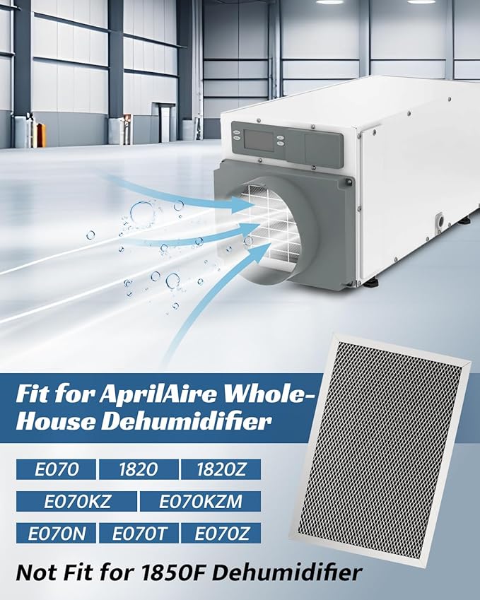5695 Washable Dehumidifier Filter MERV 8 Fit for AprilAire Whole-House Dehumidifier E070 1820 E070Z E070T 1820Z E070KZ E070KZM E070N,2 PCS