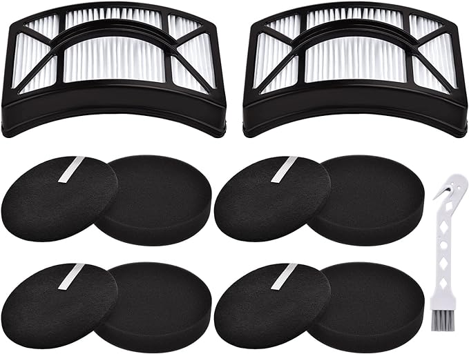Filter Replacement for Bissell CleanView 2486, 2487, 2488, 2490, 2492, PowerClean 2494 Vacuum, Compare to Part # 1604130, 1601972, 1608225, 2 HEPA +4 Foam & Felt Filters