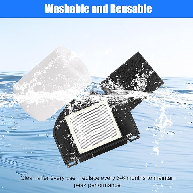 Replacement Parts for Shark RV2310AE AV2310AE Matrix Robot Vacuum Cleaner 1 Roller Brush 2 HEPA Filters 4 Foams 6 Side Brushes (NOT for RV2310) -Pack of 13