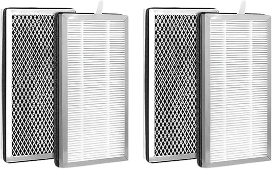 Nispira True HEPA Replacement Filter with Activated Carbon Compatible with MA#15 Air Purifier Part MA#15R. 4 Packs