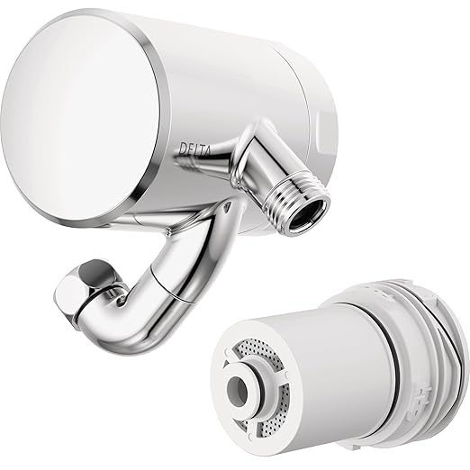 Delta Faucet Clarifi Premium Shower Filter Attachment Chrome with Additional Filter Cartridge