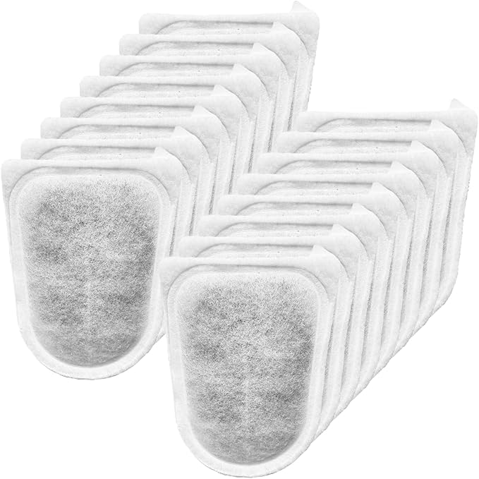 16 Pack Large Replace Filter Cartridge for Whisper EX Filter, Fish Tank Carbon Filter Cartridges for Aquarium, Compatible with Whisper EX30/EX45/EX70 Filters