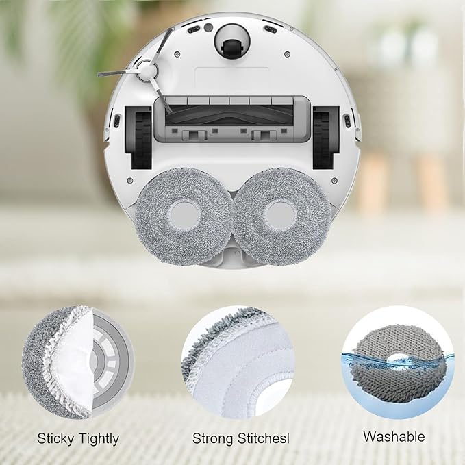 21 Pcs Replacement Parts Compatible for Dreame L10 Ultra / L10s Ultra Robot Vacuum Accessories Kit, 1 Main Brush, 4 HEPA Filters, 6 Dust Bags, 4 Mop Pads, 6 Side Brushes