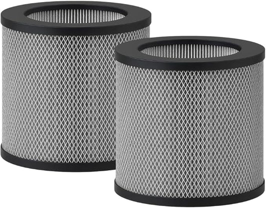Nispira 3-in-1 True HEPA Activated Carbon Filter Replacement For Bissell MYair Personal Air Purifier 2780A 2780 27809, Compared to Part 2801. Size 7" x 7" x 6.1". 2 Packs (NOT FOR MODEL 3139A, 3069)