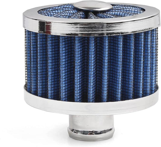 MUGE RACING 23mm Car Air Filter Universal Cold Air Intake Filter High Flow Vent Valve Cover Breather Filter (Blue)