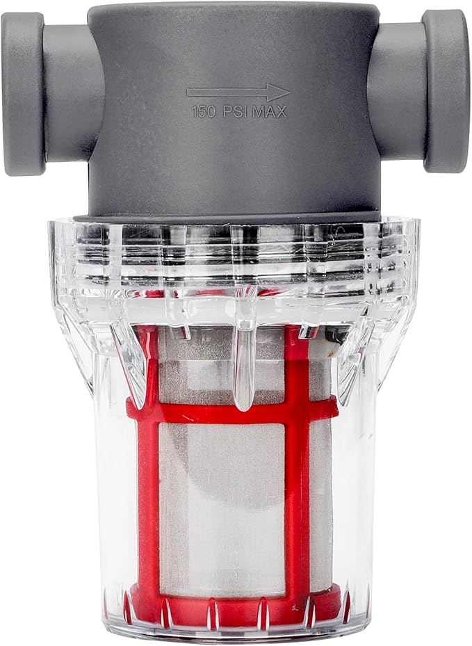 1/2'' Female NPT in-Line Strainer - Garden Hose Filter for High Pressure Washer, Sediment Filter with 200 Mesh Stainless Steel Screen (1/2'' 200 Mesh)