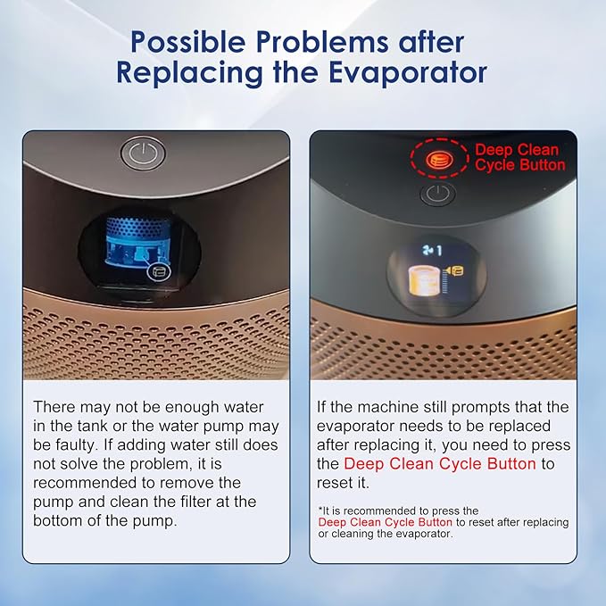 2 Pack Air Purifier Carbon Fiber Evaporator Filter Compatible with Dyson PH01 PH02 PH03 PH04 PH3A Air Purifier Humidifier Replacement Parts 970718-01