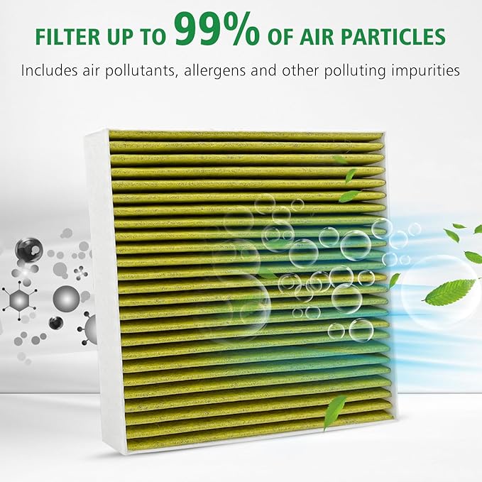 2PCS Cabin Engine Air Filter Kit Fits for 2019 2020 2021 2022 2023 2024 2025 Altima 2.5L,Replacement for 16546-6CA0A,272775NA1A, CA12551,272776CA0A