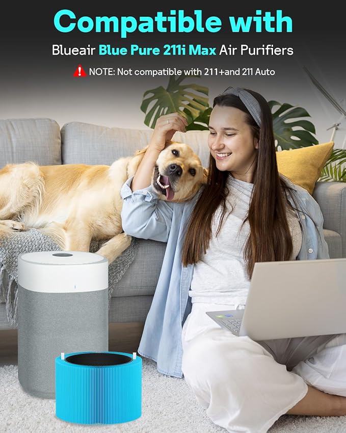 Leemone 2 Pack Blue Pure 211i Max AllergenBlock Filter Replacement Compatible with Blue Pure 211i Max Air Puri-fier, Compare to Part #F2MAX
