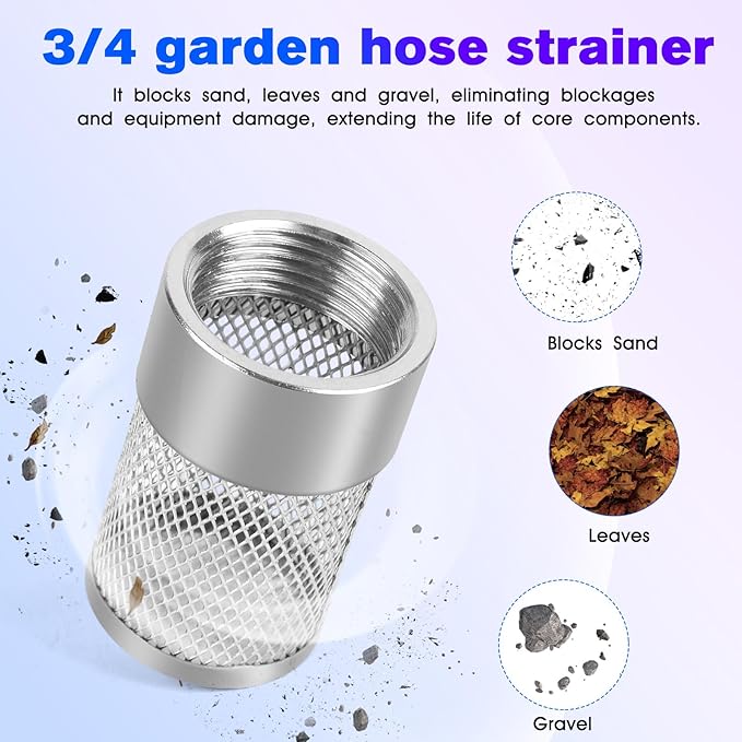 Garden Hose Strainer - 25MM Inlet Suction Strainer Mesh Filter Compatible with Livewell Pump Hose Water Filter for Irrigation Garden High Pressure Washer - 2 Pack