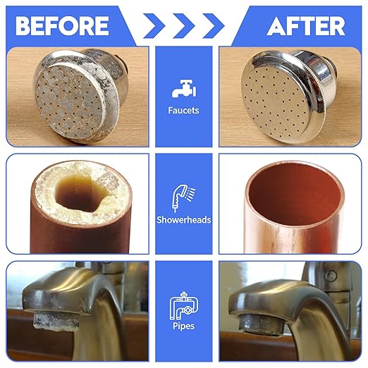 Electronic Water Descaler, Zuomeng Whole House Descaler with High Efficiency in Dissolving Scale for 1000-3000 sq ft Homes, 1” Pipes, Water Softener Alternative, No Chemicals, Salt or Filters