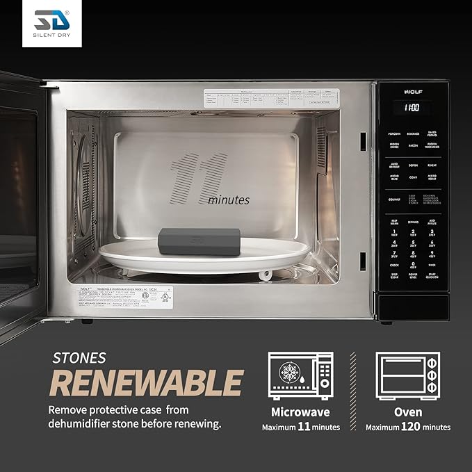 SILENT DRY Cordless Gun Safe Dehumidifier – Reusable Mini Dryer for up to 40L – Fast Rechargeable & Moisture Removal for Guns, Closet, Cabinet, Camera, up to 40L Safe, Shotgun Jr. – BLACK (1 Pack)