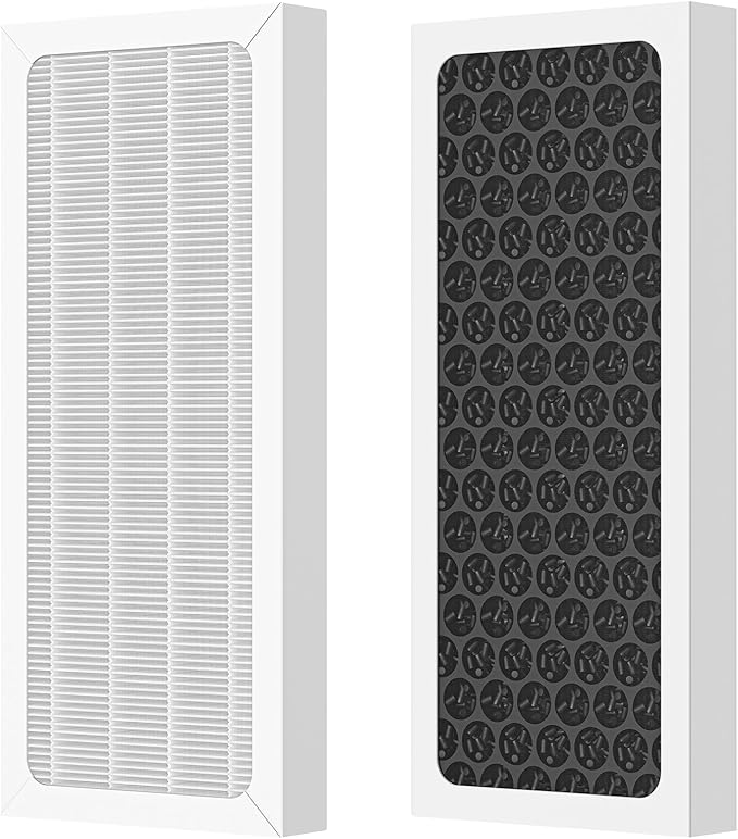 2 Pack Upgraded 3-in-1 Replacement Filter Compatible with Hamilton Beach 04383 Purifier 04384 04386A 04385 HEPA and Activated Carbon Filter, Replace Part#990051000