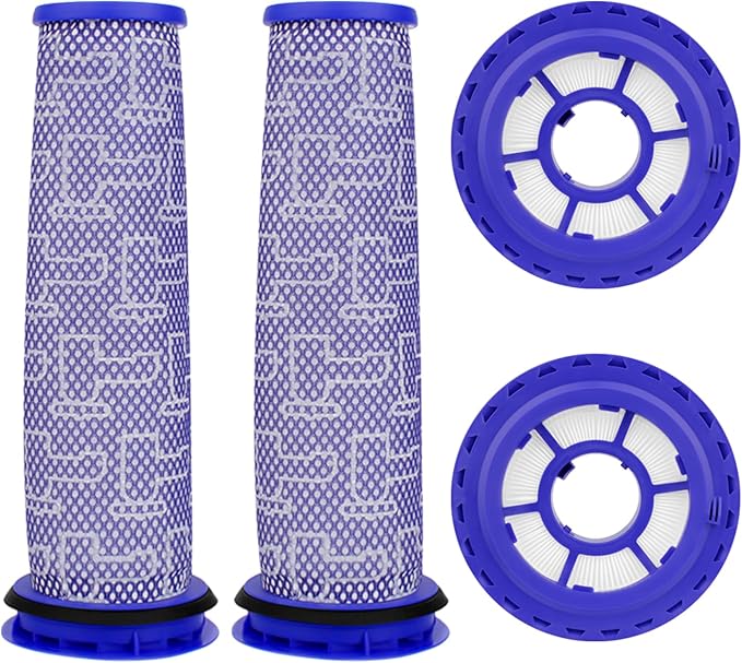 Replacement Filter for Dyson DC41 DC65 DC66 UP13 UP20 UP30, 2 Post-Motor Filtesr and 2 Pre-Motor Filters for Dyson Ball Animal 2/3 Vacuum, Compare Part# 920769-01 & 920640-01