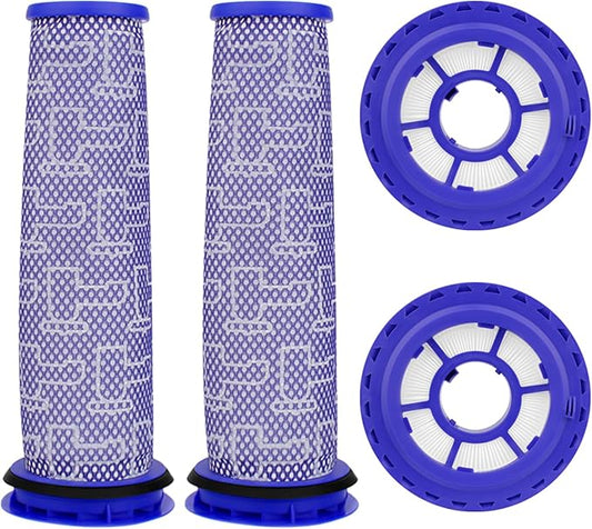 Replacement Filter for Dyson DC41 DC65 DC66 UP13 UP20 UP30, 2 Post-Motor Filtesr and 2 Pre-Motor Filters for Dyson Ball Animal 2/3 Vacuum, Compare Part# 920769-01 & 920640-01
