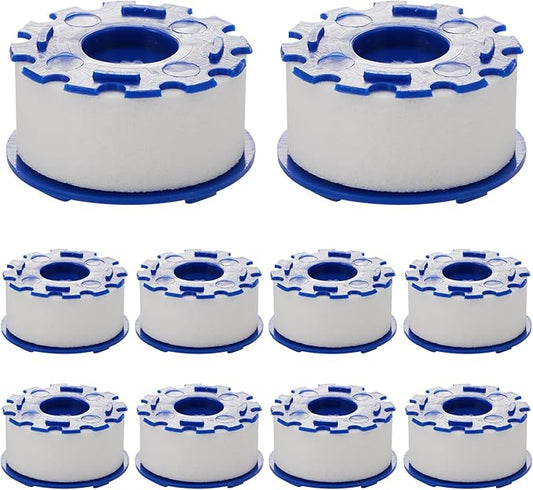 10 Pack Sink Water Faucet Filter Cartridge Replacements, Faucet Water Filter Replacements for Faucet Kitchen Bathroom Sink Filter Removes Chlorine Fluoride Heavy Metals Hard Water