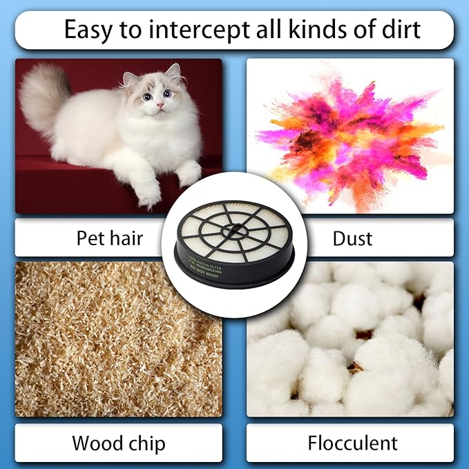 2 Pack EF-12 HEPA Media Filters Replacement for Kenmore Vacuum Models 10135, 10325, 10335, 31210, 31220, 31230, DU3018. Compare to Part #20-60512 KC38KEDCZV06 60512