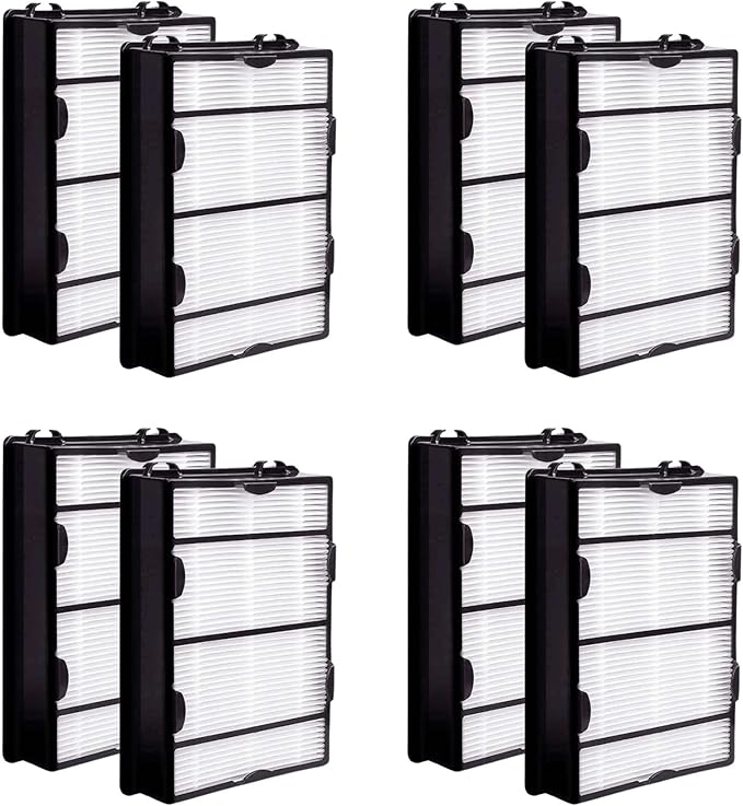 Nispira True HEPA Air Filter Replacement Compatible with Holmes Air Purifier HAPF600 HAPF600D HAPF600D-U2 Filter B, 8 Packs