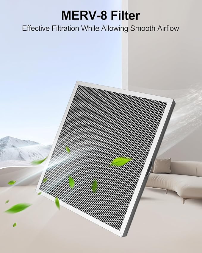 WUMZIJ 1PC 5881 Dehumidifier Filter MERV 8 Washable Compatible with Whole-House Dehumidifiers Models E100 E080 and Dehumidifying Ventilator 8192A, 12x13.5x1