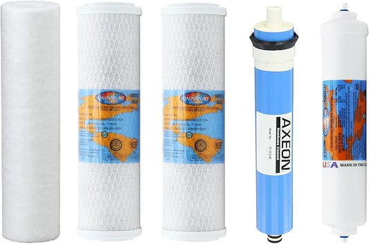 5EZ50 RO Filter Replacement Kit with for PureValue Under-Sink Water Filtration (YSM-5EZ50)