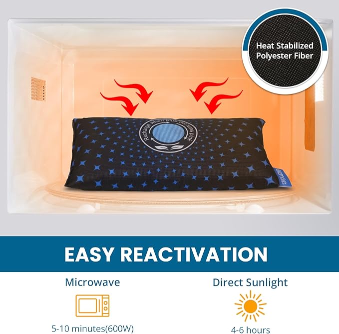 500g [1.1 lb]Rechargeable Car Dehumidifier, Fast Microwave Reactivated Desiccant Packs for Storage Gun Safe Car Basement, Large Moisture Absorbers for Closets Luggage Drawer and Valuables