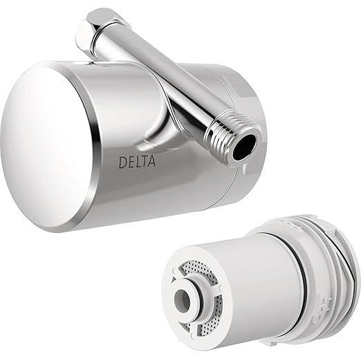 Delta Faucet Clarifi Standard Shower Filter Attachment Chrome with Additional Filter Cartridge