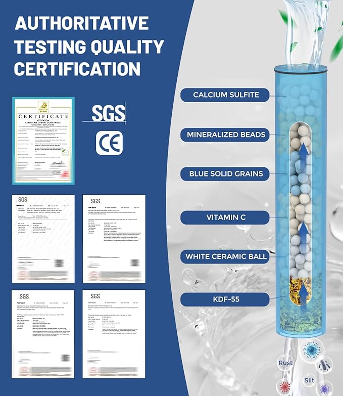 HOPOPRO 7-Setting Handheld Shower Head with Built-in Power Wash, Polished ABS Chrome, 71-Inch Stainless Steel Hose, 360 Rotatable Brass Overhead Bracket, Anti-Leakage Teflon Tape