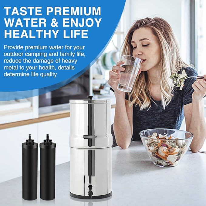 Water Filter Replacement Compatible with Berkey Water Filter System, BB9-2 Replacement Filter Compatible with Berkey Big, Light, Imperial, Travel, Crown, Royal Series (2 Pack)