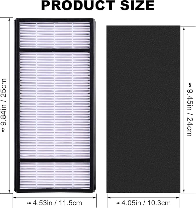 Air Purifier Filters for Honeywell HRF-H1 HRF-H2 HPA050 HPA060 HPA150 HPA160 HHT055 HHT155 Series Air Purifiers - Performance Plus Filter Replacement - 4 Filter and 12 Carbon Filters