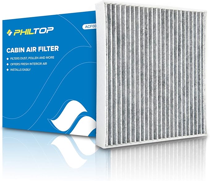 PHILTOP Cabin Air Filter, Replacement for CF10285 CP285 4Runner Camry Corolla Tundra Highlander Avalon Prius Sequoia IS250 RX350, Premium Cabin Filter with Activated Carbon Filter Up Dust Pollen Odor