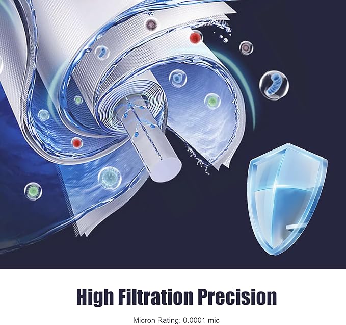 2012-150 GPD Universal Reverse Osmosis RO Membrane Element,12"x2" Replacement Water Filter,for Under Sink Home Drinking RO Water Purifier System