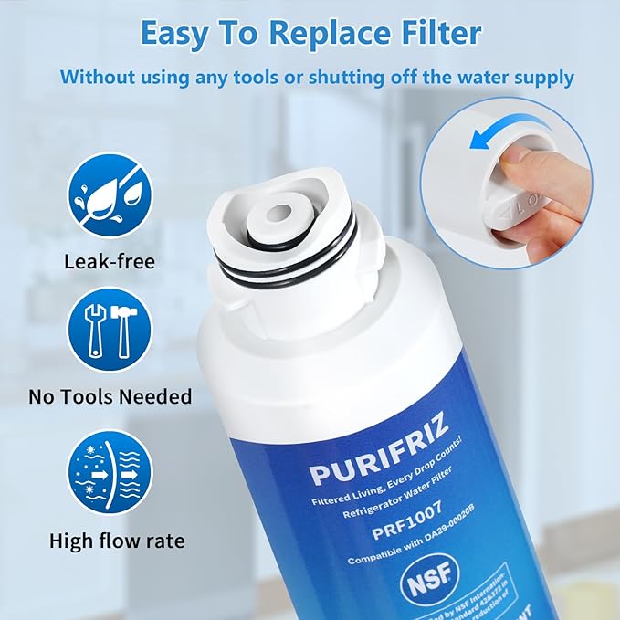 2 Pack DA29-00020B Refrigerator Water Filter, Compatible with Samsungｮ HAF-CIN/EXP, DA29-00020A/B, DA29-00020B-1, RWF0700A, 469101,RF263BEAESR, RF28HMEDBSR, RS25J500DSR, 6 Month / 300 Gallon